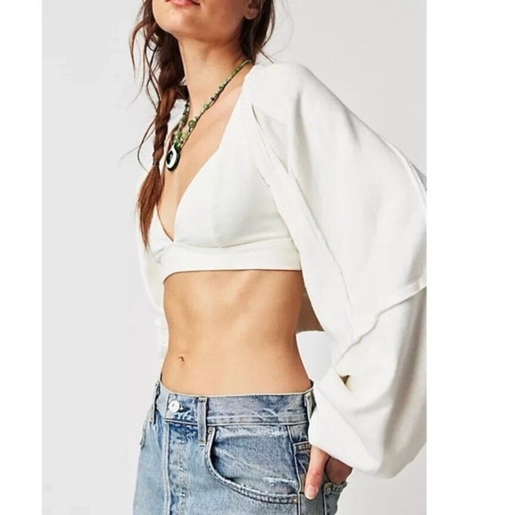 Free People Sweaters - Free People Shrug It Off Sweatshirt Crop
